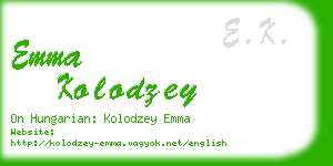 emma kolodzey business card